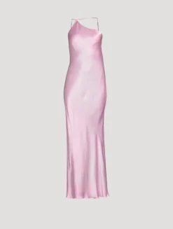 La Lune One-Shoulder Satin Gown