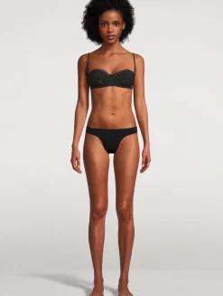 Lace Inset Balconette Bikini Top