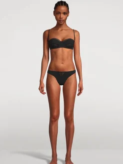 Lace Inset Bikini Bottom