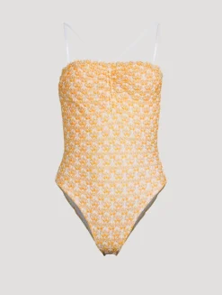 Lace Raschel One-Piece Swimsuit