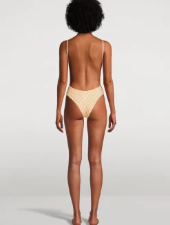 Lace Raschel One-Piece Swimsuit