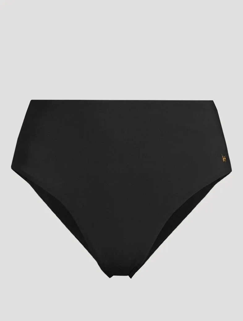 Lace-Up High-Waist Bikini Bottom