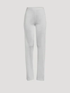 Lamé Straight-Leg Trousers