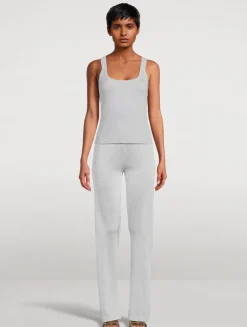 Lamé Straight-Leg Trousers