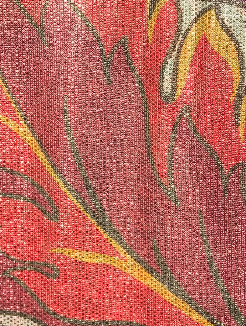 Laminated Jersey Dress In Floral Print