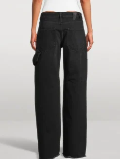Lara Relaxed-Fit Wide-Leg Carpenter Jeans