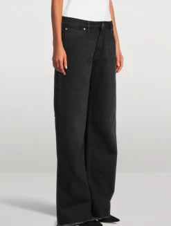 Lara Relaxed-Fit Wide-Leg Carpenter Jeans