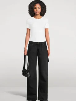 Lara Relaxed-Fit Wide-Leg Carpenter Jeans