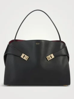 Large Hug Bicolour Leather Satchel
