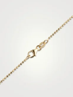 Large 18K Gold Leaf Necklace With Diamonds