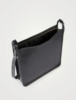 Large Le Foulonné Leather Square Crossbody Bag