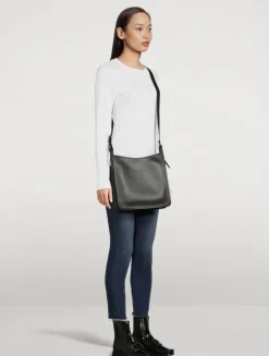 Large Le Foulonné Leather Square Crossbody Bag