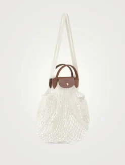 Large Le Pliage Filet Mesh Top Handle Bag