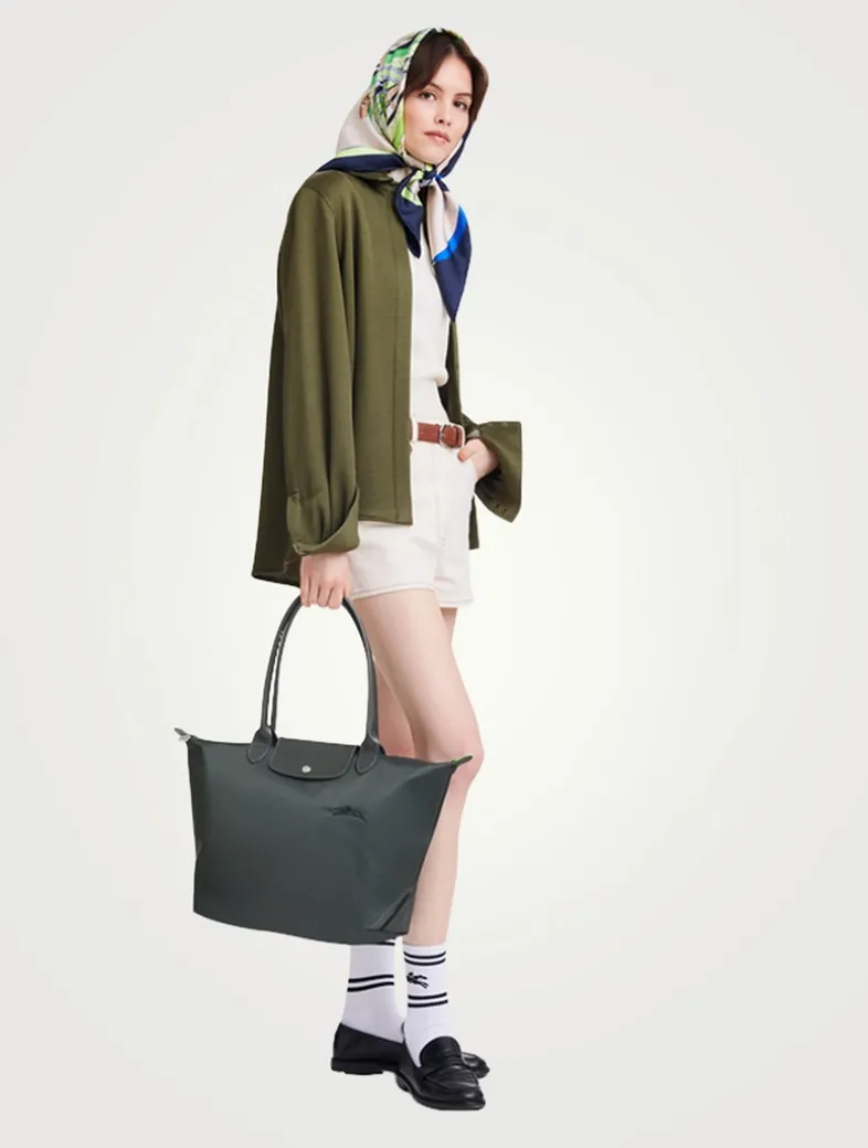 Large Le Pliage Green Shoulder Bag