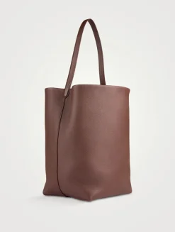 Large N/S Park Leather Tote Bag