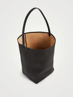 Large N/S Park Leather Tote Bag