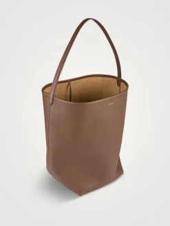 Large N/S Park Leather Tote Bag