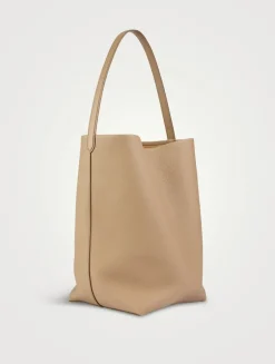Large N/S Park Leather Tote Bag