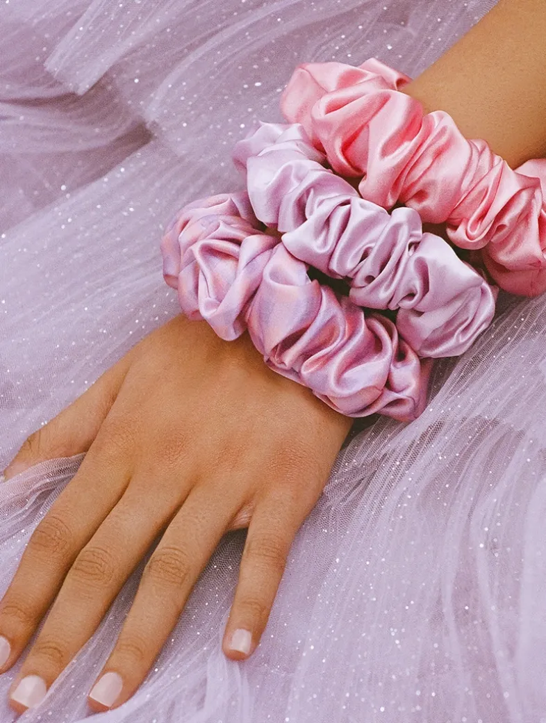 Large Pure Silk Scrunchies