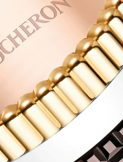 Large Quatre Classique Gold Ring With Brown PVD