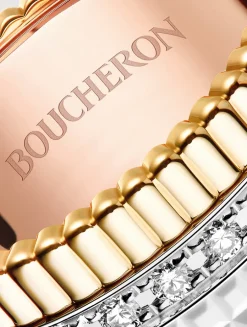 Large Quatre White Edition 18K Gold Ring With Diamonds And White Hyceram