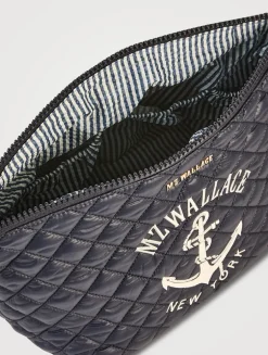 Large Zoey Embroidered Cosmetic Pouch