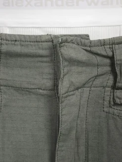 Layered Cargo Mini Skirt With Logo Elastic