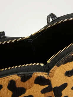 Le Cœur Calf Hair Crossbody Bag In Leopard Print
