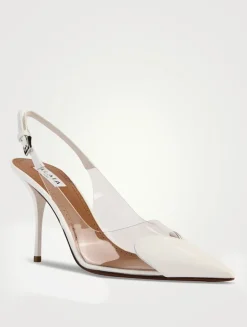 Le Cœur Patent Leather And PVC Slingback Pumps