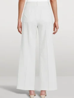Le Slim Palazzo Modernist Wide-Leg Trousers