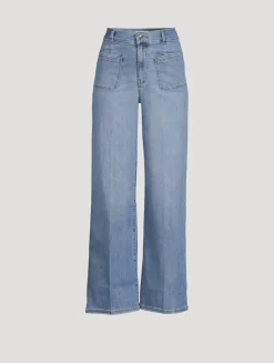 Le Slim Palazzo Wide-Leg Jeans