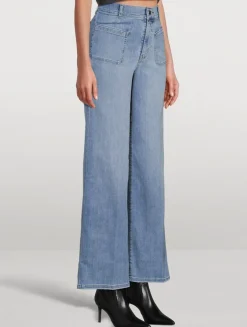 Le Slim Palazzo Wide-Leg Jeans