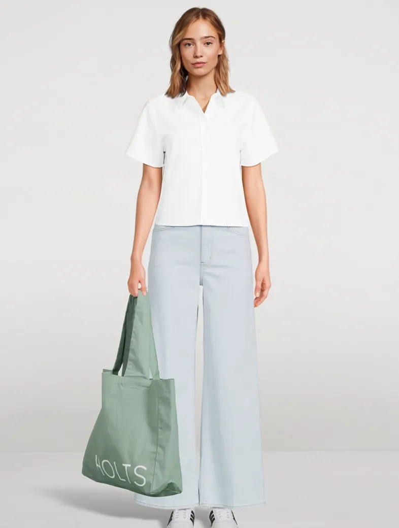 Le Slim Palazzo Wide-Leg Jeans
