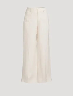 Le Slim Palazzo Wide-Leg Trousers