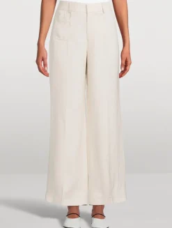 Le Slim Palazzo Wide-Leg Trousers