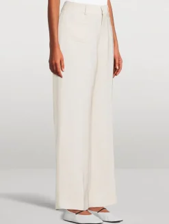 Le Slim Palazzo Wide-Leg Trousers