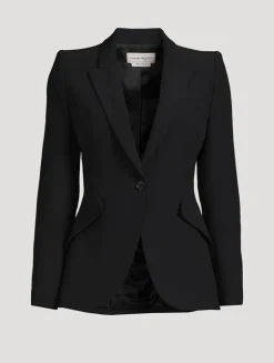 Leaf Crepe Blazer