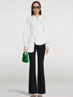 Leaf Crepe Bootcut Trousers