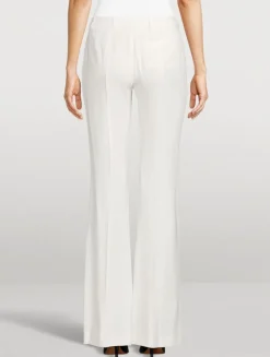 Leaf Crêpe Bootcut Trousers