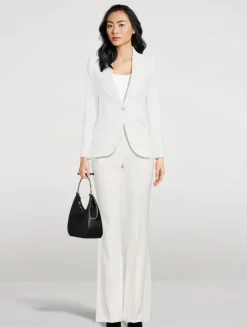 Leaf Crêpe Bootcut Trousers