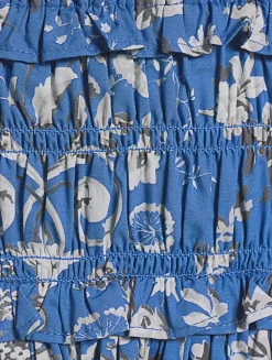 Leanne Smocked Midi Dress In Floral Print