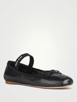 Leather Ballerina Flats