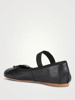 Leather Ballerina Flats
