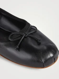 Leather Ballerina Flats