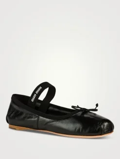 Leather Ballerina Flats
