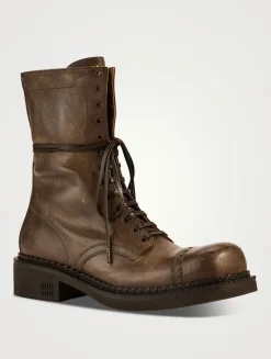 Leather Combat Boots