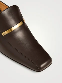 Leather Loafer Mules