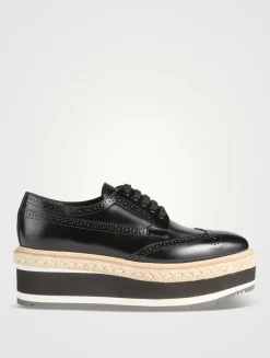 Leather Platform Oxfords
