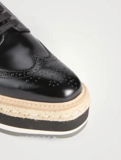 Leather Platform Oxfords