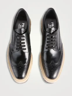 Leather Platform Oxfords